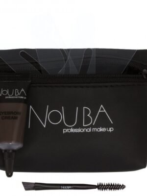 25 Set Nouba: Nouba, Eyebrow Brush + Nouba, Eyebrow Gel, 7 ml + Textile Makeup Bag, Black