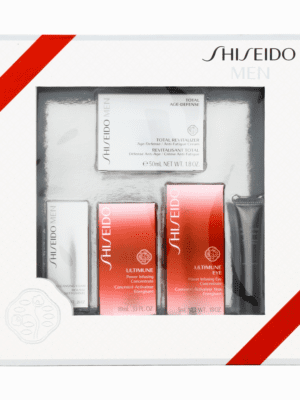 Gift Box Set Shiseido: Men, Cleansing, Cleansing Foam, 7 ml + Men, Anti-Ageing, Day & Night, Cream, For Face, 50 ml + Ultimune, Antioxidants, Hydrating & Repairing, Day & Night, Serum, For Face & Neck, 10 ml + Ultimune Eye, Anti-Dark Circles, Day & Night, Eye Serum, 5 ml + Men, Anti-Ageing, Day & Night, Eye Cream, 5 ml