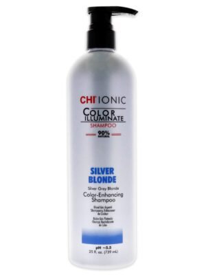 Chi, Ionic Color Illuminate, Paraben-Free, Hair Colour Shampoo, For Natural Hair Color & Color Treated Hair, Silver Blonde, 739 ml