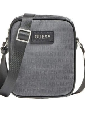 Guess, Dan, Document Holder, Textile Crossbody Bag, Black, HMDLJCP0317, For Men