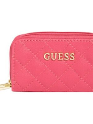Guess, Earlene, Polyester, Textile Bag, Double Zip, Pink, For Women, 10 x 18 x 7.5 cm