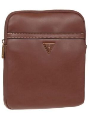 Guess, Scala, Synthetic Leather, Textile Bag, Brown, HMSCALP2223BRO, For Men, 20 x 22.5 x 2.5 cm