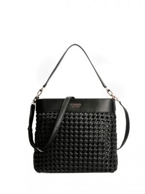 Guess, Sicilia, Artificial Fiber, Textile Bag, Black, HWWG8490020BLA, For Women, 29 x 9 x 24