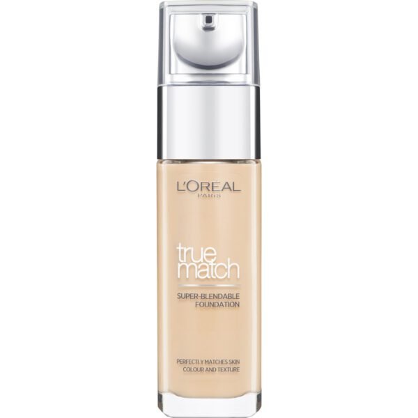 L'Oreal Paris, True Match Super-Blendable, Hyaluronic Acid, Liquid Foundation, 3D3W, Beige Dore, 30 ml
