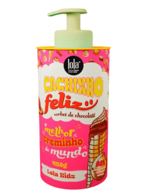 Lola Cosmetics, Cachinho Feliz Kids, Chocolate, Hair Styling Cream, Flexible Hold, 480 g