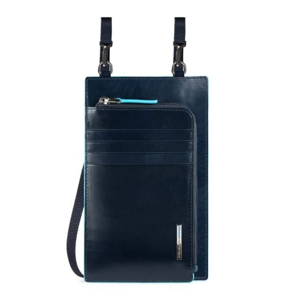 Piquadro, Tasche, Leather Crossbody Bag, Blue, 11.5 x 19 x 2 cm, For Men