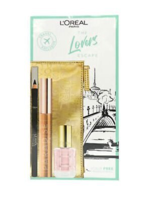 The Lovers Escape Set L'Oreal Paris: Paradise Extatic, Volumizing, Mascara, Black, 6.4 ml + The Lovers Escape, Nail Polish, Richie Vernis, 13.5 ml + Le Khol By Superliner, Kohl Eyeliner, 101, Midnight Black, 1.2 g