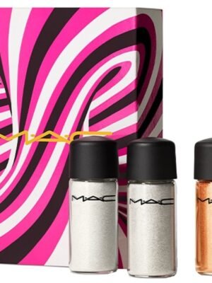 Sprinkle Of Magic Set MAC: Mini, Loose Glitter Eyeshadow, Gold, 2.5 g + Mini, Loose Glitter Eyeshadow, Red, 2.5 g + Mini, Loose Glitter Eyeshadow, Bronze, 2.5 g