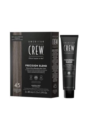 Set Trio, American Crew, Precision Blend, Semi-Permanent Hair Dye, 4-5 Natural Grey, 3 pcs, 40 ml