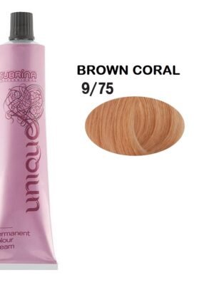 Subrina Professional, Unique, Permanent Hair Dye, 9/75 Bright Light Blond Chestnut Red, 100 ml